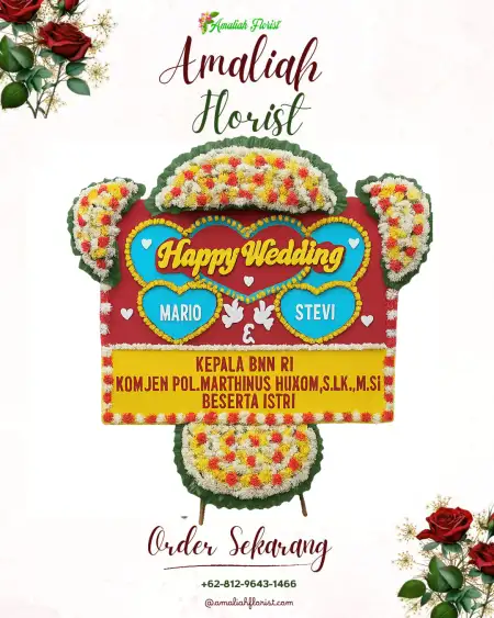 Papan Bunga Pernikahan Pohlandak